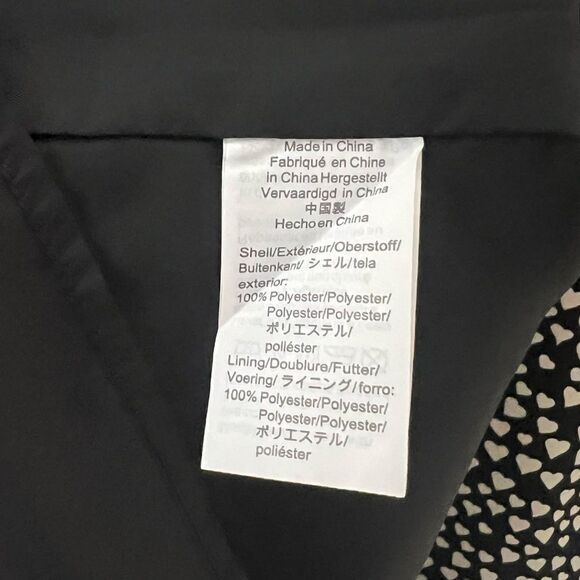 J Crew Mercantile Black White Heart Print Long Sleeve Dress - Picture 7 of 7